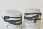 'Boxes' 2011,porcelaine,caoutchouc - diam8.5cm-haut8.5cm  